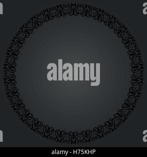 Floral moderne Vektor runder Rahmen Stock Vektor