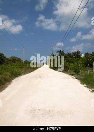 Straße auf Ambergris Caye Stockfoto