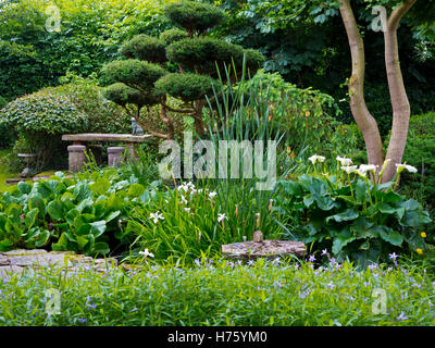 Reines Land Meditationszentrum und japanischer Garten in der Nähe von Newark Nottinghamshire England UK Stockfoto