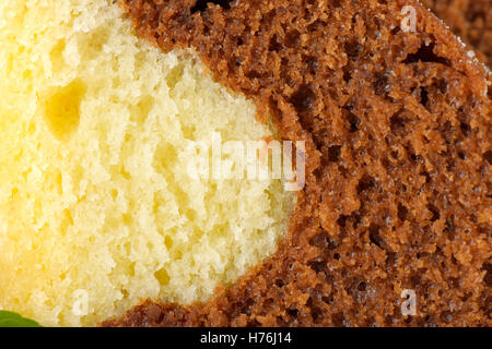 Detail der Marmor Gugelhupf slice Stockfoto