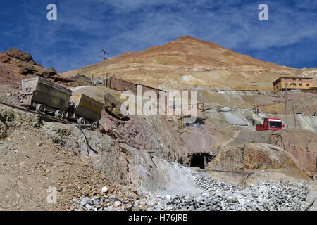 Silber Minen des Cerro Rico, Potosi Bolivien Stockfoto