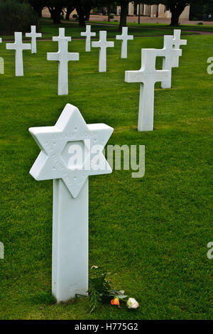 COLLEVILLE-SUR-MER, Frankreich-21.September: Amerikanische Weltkrieg Friedhof in Colleville-Sur-Mer, Normandie, Frankreich, auf Septem Stockfoto