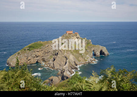 San Juan de Gastelugatxe Insel. Stockfoto