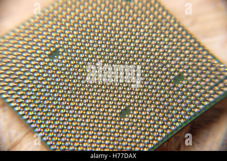 Makroaufnahme von Central Processing Unit, CPU Stockfoto