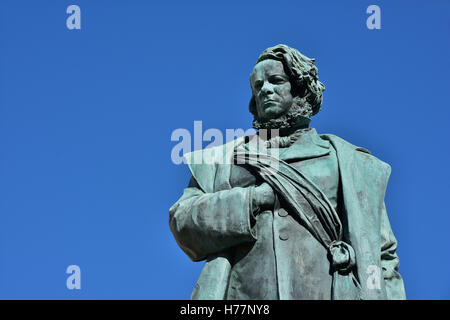 Daniele Manin, italienischen und venezianischen Patrioten während der Revola gegen Österreich-Ungarn im Jahr 1848. Bronzestatue errichtet im Jahre 1875 Stockfoto