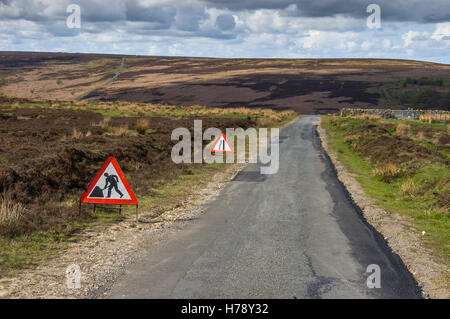 Der Wheeldale-Straße auf den North York Moors von Yorkshire Stockfoto