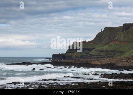 Giants Causeway auf der Küste von North Antrim in Ulster, Irland. Stockfoto