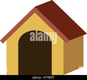 Hund-Haus-Symbol auf weißem Hintergrund. Vektor-illustration Stock Vektor