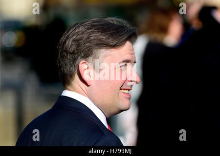 Jon Ashworth MP (Labour - Leicester Süd) Schatten Staatssekretär für Gesundheit, Westminster, November 2016 Stockfoto