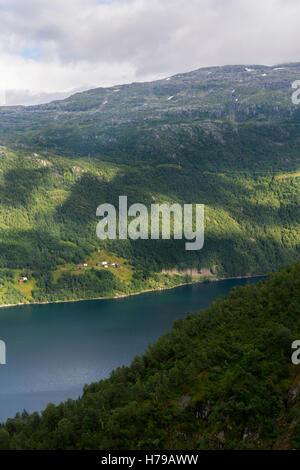 Blick auf Sognefjord in Süd-Norwegen Stockfoto