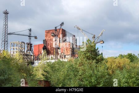 Unfertige Reaktor Nummer fünf in Tschernobyl Stockfoto