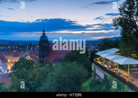 Blick auf St. Marien Kirche, Pirna, Sachsen, Deutschland Stockfoto