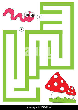 einfach Labyrinth für Kinder Stockfoto