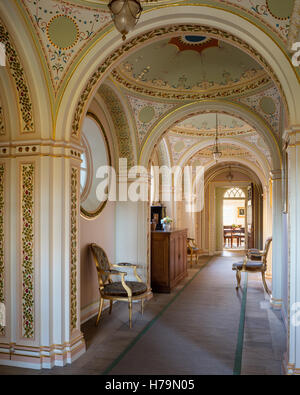 Palladio Decke im Flur des 18. Jahrhunderts Dumfries House, Ayrshire, Schottland Stockfoto