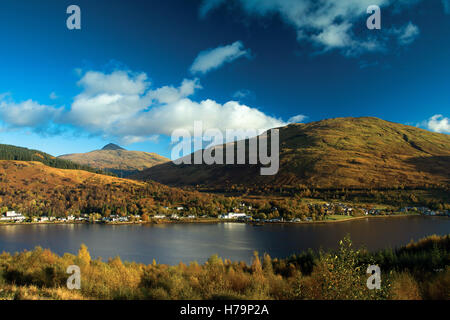 Arrochar, Ben Reoch, Ben Lomond und Loch lang von Argyll Forest Park, Loch Lomond & der Trossachs National Park, Argyll & Bute Stockfoto