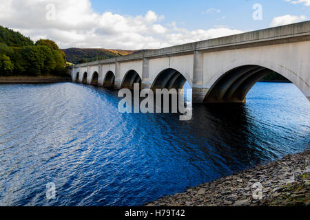 Ladybower Vorratsbehälter an Bamford in der Grafschaft Derbyshire. Stockfoto
