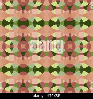 Satz von vier Vektor Kreis Tiling Retro-Muster In Grün Pink Stock Vektor