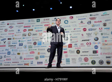 Michael Dell, Gründer und CEO von Dell Inc., spricht auf der Dell World 2015 Technology Conference in Austin, Texas. Stockfoto