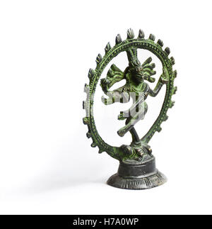 Bronzeskulptur des tanzenden Shiva - Nataraja, mit patinierten äusserster Stockfoto