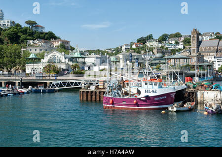 Den Hafen und Pavillon, Torquay, Devon, Großbritannien Stockfoto
