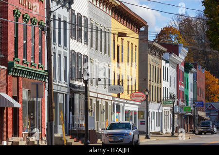 Canal Street, Fort Plain, Mohawk Valley, Montgomery County, New York State, USA. Stockfoto