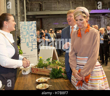 Sydney, Australien. 3. November 2016. Sydney, 11.03.2016 König Willem-Alexander und Máxima Königin Besuch Cockatoo Island 4. Tag des 5-Tage-Statevisit Australien HM König Willem-Alexander und HM Königin Máxima RPE/Albert Nieboer/NETHERLANDSOUT/Point de Vue - NO WIRE SERVICE - Kredit: Dpa/Alamy Live-Nachrichten Stockfoto