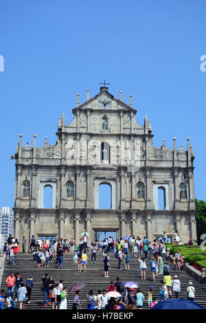 Ruine der Sao Paulo Kirche Altstadt Macau, China Stockfoto