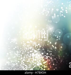 Funkelnde Cover-Design-Vorlage mit abstrakten, verschwommen, bunten Hintergrund Stock Vektor