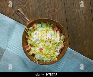 King Ranch Chicken Casserole. Amerikanischen Gericht mit Huhn Stockfoto