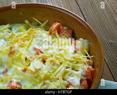 King Ranch Chicken Casserole. Amerikanischen Gericht mit Huhn Stockfoto