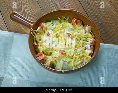 King Ranch Chicken Casserole. Amerikanischen Gericht mit Huhn Stockfoto