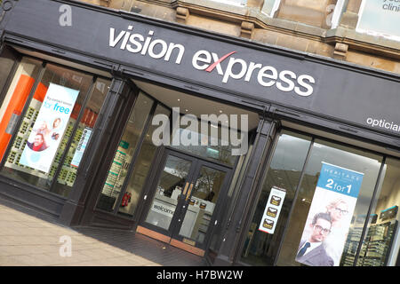 Vision Express Shop Shop vorderen Ast Harrogate UK Stockfoto