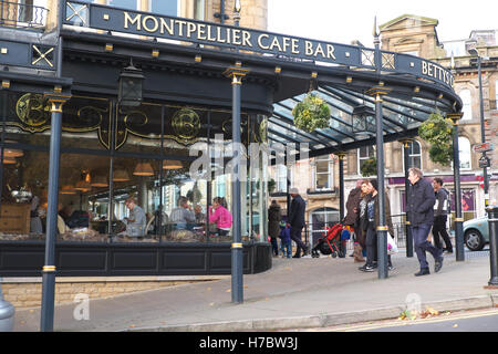 Harrogate North Yorkshire, Montpellier-Café-Bar und Bettys Cafe Tea Rooms Stockfoto