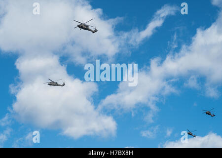 US Armee-UH-60 Black Hawk-Hubschrauber Stockfoto