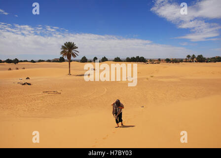 Nordafrika, Marokko, Maroc, Merzouga Stockfoto