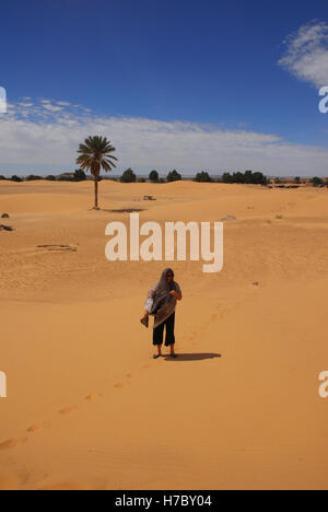 Nordafrika, Marokko, Maroc, Merzouga Stockfoto