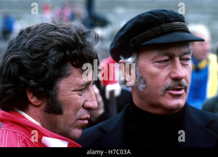 Mario Andretti und Colin Chapman Stockfoto