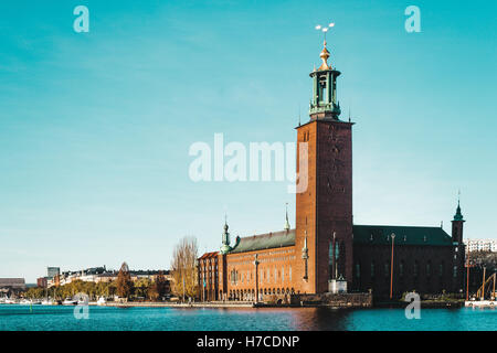 Foto von Stockholm City Hall (Stadhuset) in Stockholm, Schweden Stockfoto