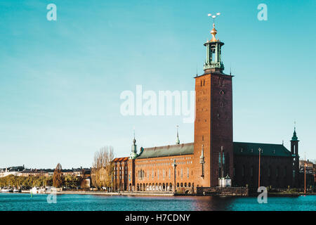 Foto von Stockholm City Hall (Stadhuset) in Stockholm, Schweden Stockfoto