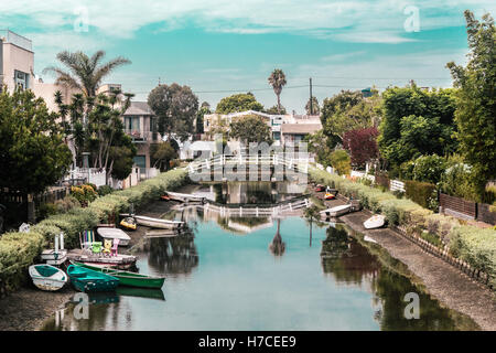 Foto von Kanälen in Venedig, Los Angeles, Kalifornien Stockfoto