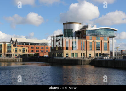 Clarendon Dock in Belfast Hafen, Belfast, Nordirland. Stockfoto