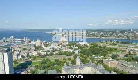 Frontenac Schloss in Quebec Stockfoto