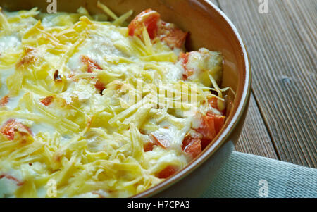 King Ranch Chicken Casserole. Amerikanischen Gericht mit Huhn Stockfoto