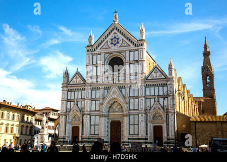 Basilica di Santa Croce in Florenz Italien Stockfoto