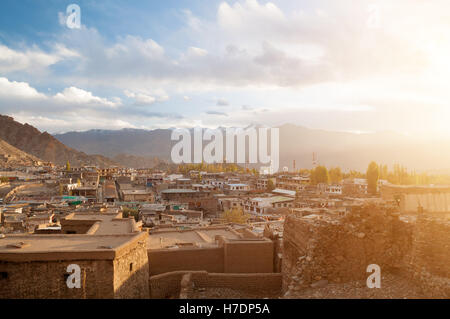 Leh Stadt im nördlichen Indien Stockfoto