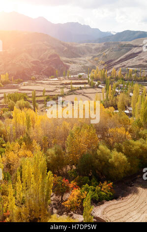 Leh-Dörfchen im nördlichen Indien Stockfoto