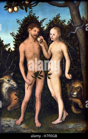 Adam und Eva 1533 Lucas Cranach der ältere 1472-1553 Deutsch Deutschland Stockfoto