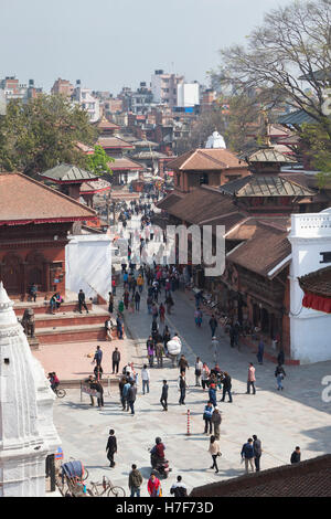 Ansicht der Makkan Tole, Kathmandu, Nepal Stockfoto