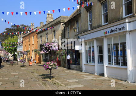 Historische Gebäude in der Stadt Corsham, Wiltshire, England, UK Stockfoto