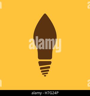 Die Glühlampe-Symbol. Lampe und Lampe, Glühbirne, Glühlampe, Glimmlampe Symbol Glühbirne. UI. Web. Logo. Zeichen. Flache desi Stock Vektor